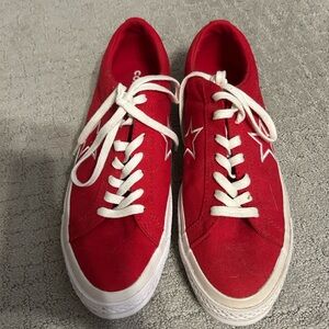 Converse Red Low-Top Sneakers